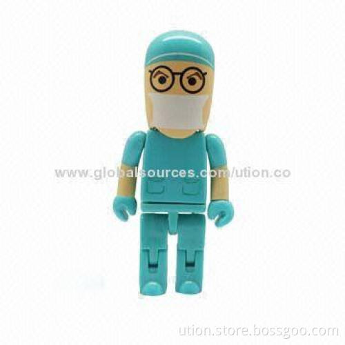 Doctor Style Promotional USB Flash Drive with 1 to 32GB Capacity, Free Sample and Package